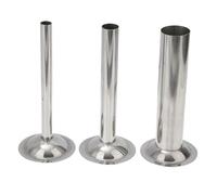 Poussoir Saucisse Taille 8 en Acier Inoxydable, Lot de 3 Set de Set | Tubes de Remplissage de Saucisse, Tube Inox Alimentaire, Usage la Cuisine, Compatible Paquet à Viande, Argenté