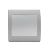 Poussoir Silver Delta Iris + Plaque basic Silver