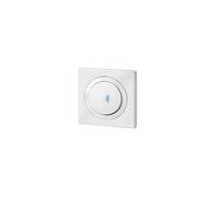 Poussoir simple avec voyant lumineux dooxie IP44 6A 250V~ livré avec plaque carrée blanche - 600014 - Legrand