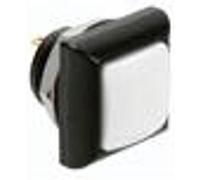 Poussoir - Velleman - metallique carre avec capuchon blanc - 1P spst off-(on) G