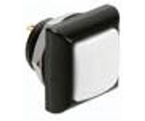 Poussoir - Velleman - metallique carre avec capuchon blanc - 1P spst off-(on) G