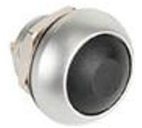 Poussoir - Velleman - metallique rond avec capuchon noir - 1P spst off-(on) G