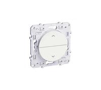 Bouton pourssoire ODACE blanc à 2 boutons montée/descente pour volet - SCHNEIDER - S526207