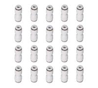 Poussure pneumatique pour connecter les raccords | Connecteur de tube droit rotatif à 360 ° pour tuyaux pneumatiques | Double conception d'épreuve de fuite de joint | PBT et (PU10（20pcs）)