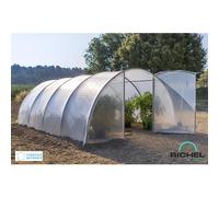 POUSS'VERT-Serre de jardin en plastique transparente 4,5 x 6 m
