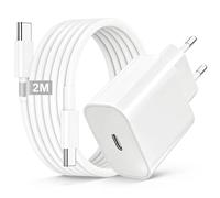 Poutek 30W Chargeur USB C Charge Rapide pour iPhone 17/16/15 Pro Max, Chargeur USB C Prise Secteur USBC Adapteur avec USBC Cable 2M pour iPad Pro/Air/Mini, Galaxy S26/S25/S24 Ultra, Google Pixel