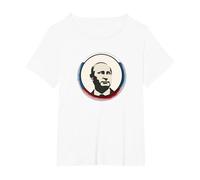 Poutine Drapeau du président Russe - Boss T-Shirt, Femme Grandes Tailles, Blanc, 4X