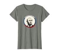 Poutine Drapeau du président Russe - Boss T-Shirt, Femme, Vert Kaki chiné, L