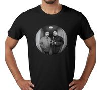 Poutine & Kim Jong Door Spyhole Russie North Korea Humour Camera Funny Meme T-shirt 100 % coton, Noir , XL/taille unique