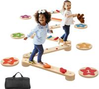 Poutres d'équilibre pour enfants - 6 pièces - Balance Board pour poutre d'équilibre - Planche d'équilibre pour enfants - Jouets pour développer l'équilibre et la coordination