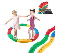 Poutres D'équilibre Pour Tout-Petits-Vevor- 8pcs-Surface Texturée Antidérapante, Coussinets Caoutchouc, Jeu Pour Coordination
