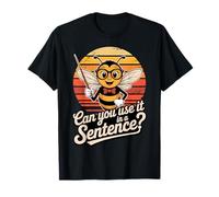 Pouvez-Vous l'utiliser dans Une Phrase orthographe Abeille rétro T-Shirt