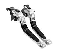 Pouvoir de frein 6 Position Aluminium pliable extensible | Pour and with a CB1000R et CBR1000RR, manche alu repliable en 6 positions(Silver Black Silver)