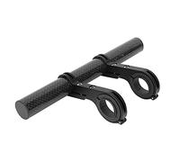 Pouvoir du guidon à cycle | Support à double pince pour les lumières/ordinateur/téléphone | 31,8 mm et 25,4 mm Adhésion sécurisée | Alliage en aluminium à grains de carbone (Black)