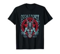 Pouvoir Occulte - Illustration de chèvre Noire et Pentagramme T-Shirt