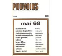 Pouvoirs, n° 39. Mai 1968 (39)