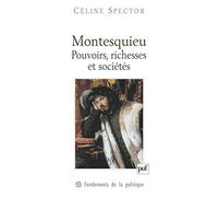 Pouvoirs, richesses et societe dans l'oeuvre de Montesquieu