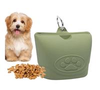 Poux de friandises pour chiens - Sac de taille de rangement en silicone pour épreuve des fuites, récipient de nourriture avec conception imperméable, sac en banane portable pour les aventures en plein