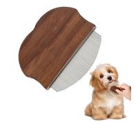 Poux de toilettage en bois - pinceau à cheveux pour chats | Handle courbe outil de déshedding dissolvant pour les petits chiots moyens gros chiot chaton de lapin manteau de cheval de secours Bouage de