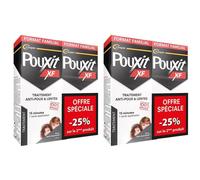 POUXIT - Extra Fort Lotion Traitement anti-poux et lentes Agit en 1 seule application de 15 minutes (1) du cuir chevelu Lot 2x200 ml -25% sur le second flacon Lotion(S) 2x400
