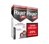 POUXIT - Extra Fort Lotion Traitement anti-poux et lentes Agit en 1 seule application de 15 minutes (1) du cuir chevelu Lot 2x200 ml -25% sur le second flacon Lotion(S) 400