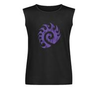 Pouy Starcraft II 2 Video Game Zerg Vinta Logo Sleeveless T-Shirt Man's Fashion Black Vest Tops Unisex Tank Tees 3XL