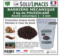 POUZZOLANE 3 kg - Barrière Anti Limaces, Escargots et autres gasteropodes