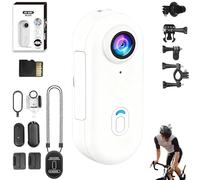 POV Capture Pro, POV Pro 4k Camera, Waterproof Ultra Wide Angle HD 4k Wearable Adventure Action Cameraswith Audio Video, Mount Anywhere, Night Vision, for Vlogging, Cycling (1080P-White,128G)