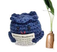 Povanjer Crochet Positif,Animaux au Crochet Positif,Oignon Myrtille Bunny Crochet Décor Jouet | Petite d'encouragement drôle et Mignonne au Crochet, Jouet au Crochet pour égayer Les Amis