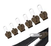 Povanjer Fix Zip Puller | Lot de 6 curseurs de Fermeture éclair Amovibles, de Rechange, réutilisables, Remplacement fiable de la Fermeture éclair, fixateur de Fermeture éclair Pratique, Durable