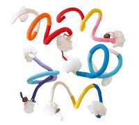 Povanjer Jouets de Chat pour Chat, Jouets à mâcher pour Chat,Jouets interactifs de Dentition avec Chat | 5 Jouets Doux et drôles pour Chats, Jouets Mignons en