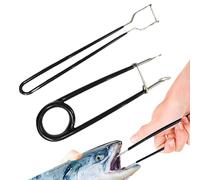 Povanjer Ouvre-Bouche de Poisson, écarteur de Bouche de pêche | 2 pièces épandeur de mâchoires de Poisson - Ouvre-Bouche en Acier Inoxydable pour pêcheurs, cuisiniers, Out de pêche en Eau salée
