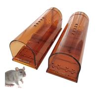 Povanjer Pièges Vivants pour Souris | 2 pièges à Souris réutilisables - Piège à Souris, Cage de Capture de Petites Taupes sans cruauté, piège à Souris, libération sans Contact pour la Maison