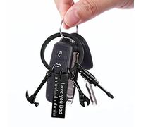 Povanjer Porte-clés papa,Porte-clés tournevis - Mini porte-clés d'outils à main avec règle de clé de tournevis de marteau, cadeaux de porte-clés de voiture pour papa, Noël, nouvel an, anniversaire