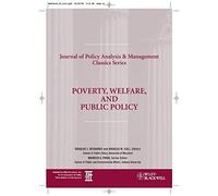 Poverty, Welfare, And Public Policy