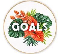 Povitrulya Goals Kit de broderie au point de croix compté pour une broderie facile