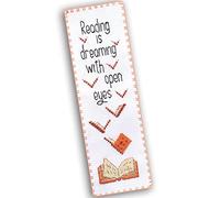 Povitrulya Kit de broderie au point de croix pour adultes avec motif papier, toile Aida 16 fils et fil pré-trié « Reading is Dream »