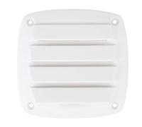 Povkufii 4 inch Vent Louver Window Shades Air Vent Cover, Plastic Weather Resistanting Ventilation Grille for Boat Yacht Trailer Truck Van Bathroom Kitchen etc (White)