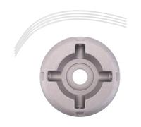 Povxlum 1 Tête de Tondeuse à Gazon Universelle en Alliage D'Aluminium avec Fil de Coupe en Acier et Nylon, Pièces de Rechange pour Tondeuse à Gazon
