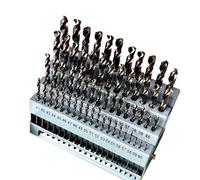 Povxlum Boîte de 60 Forets Hélicoïdaux de Petite Taille à Meulage de Qualité Industrielle avec Tige Ronde en Acier