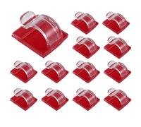 Povxlum Crochets pour Guirlandes Lumineuses Extérieures, Paquet de 50 Clips, Crochet Transparent avec 50 Supports Adhésifs Imperméables pour Lampe
