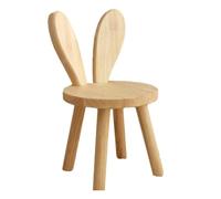 Povxlum Tabouret de Planche, Oreilles de Lapin Mignonnes, Tabouret en Bois, Tabouret Décoratif, Chaise pour Enfants