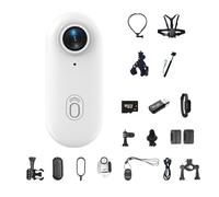 POVY Pro 4K UHD Wearable Action Camera, Magnetic Clip Hands-Free Mini Body Cam with 120° Wide-Angle, Waterproof 30m, Night Vision, AI Stabilization for Vlog, Sports Pet Travel (White High-End 4K)