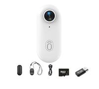 POVY Pro 4K UHD Wearable Action Camera, Magnetic Clip Hands-Free Mini Body Cam with 120° Wide-Angle, Waterproof 30m, Night Vision, AI Stabilization for Vlog, Sports Pet Travel (White Simple 1080)