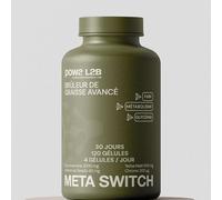 POWA LAB Meta Switch | Brûleur de Graisse Puissant, Coupe Faim & Minceur | Glucomannane de Konjac, Yerba Maté, Chrome | 120 Gélules Vegan, Cure 30 Jours