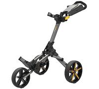 PowaKaddy Chariot de golf Micra Push Cart unisexe - Gris métallisé/jaune - Taille unique