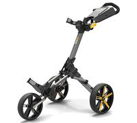 Powakaddy Micra Chariot de golf 2026 - Gris métallisé/jaune - Taille unique
