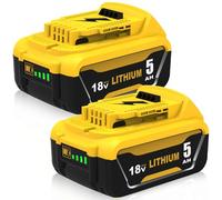 Powayup 2Pièces Rechange Batterie pour Dewalt 18V 5Ah DCB184 DCB180 DCB181 DCB182 DCB200 DCB201-2 DCB200-2 DCB204-2 DCB205-2 Compatible avec Les Outils électriques