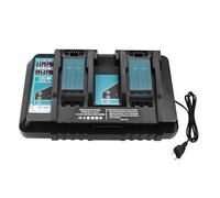 Powayup DC18RD pour Maki-ta Chargeur 18V Double Port 7A Remplacement Chargeur Rapide DC18RC pour Maki-ta Batterie 18V Compatible Batterie 14.4V-18V BL1845 BL1840 BL1835 BL1830 BL1830B BL1840B BL1845B