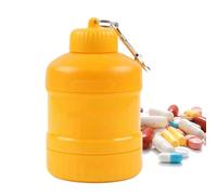 Powder Container - Leak-Proof Supplement Bottle With Carabiner | Portable Shaker Bin For Protein, Pre-Workout, Spices, Kitchen Or Camping | Insulated Canister For Gym, Travel, Bodybuilding